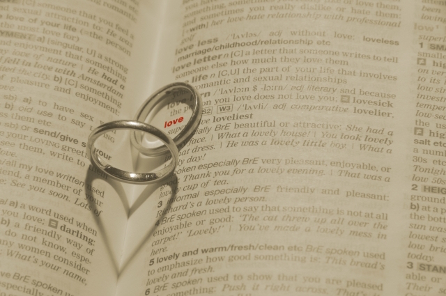 ハートの形の結婚指輪
